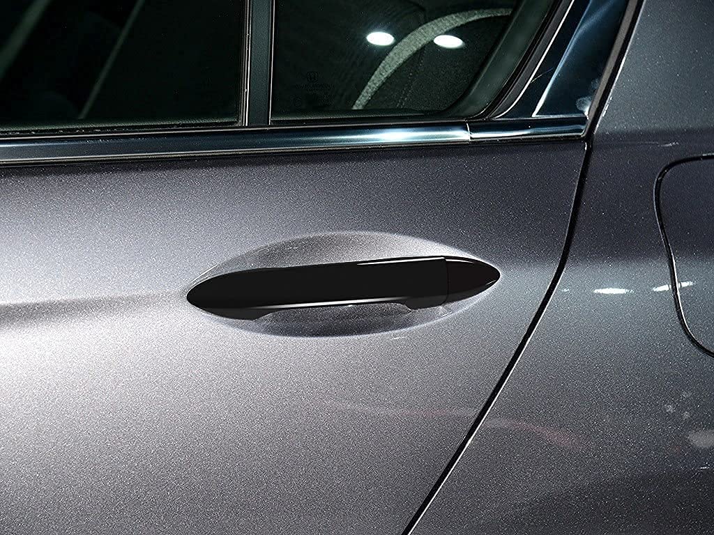 Glossy Black Car Door Handle Cover Compatible with Honda Accord 2013-2017 & Honda Pilot 2016-2022 (Non-Smart Key) - Durable Exterior Protection & Style Upgrade for Daily Commute and Road Trips
