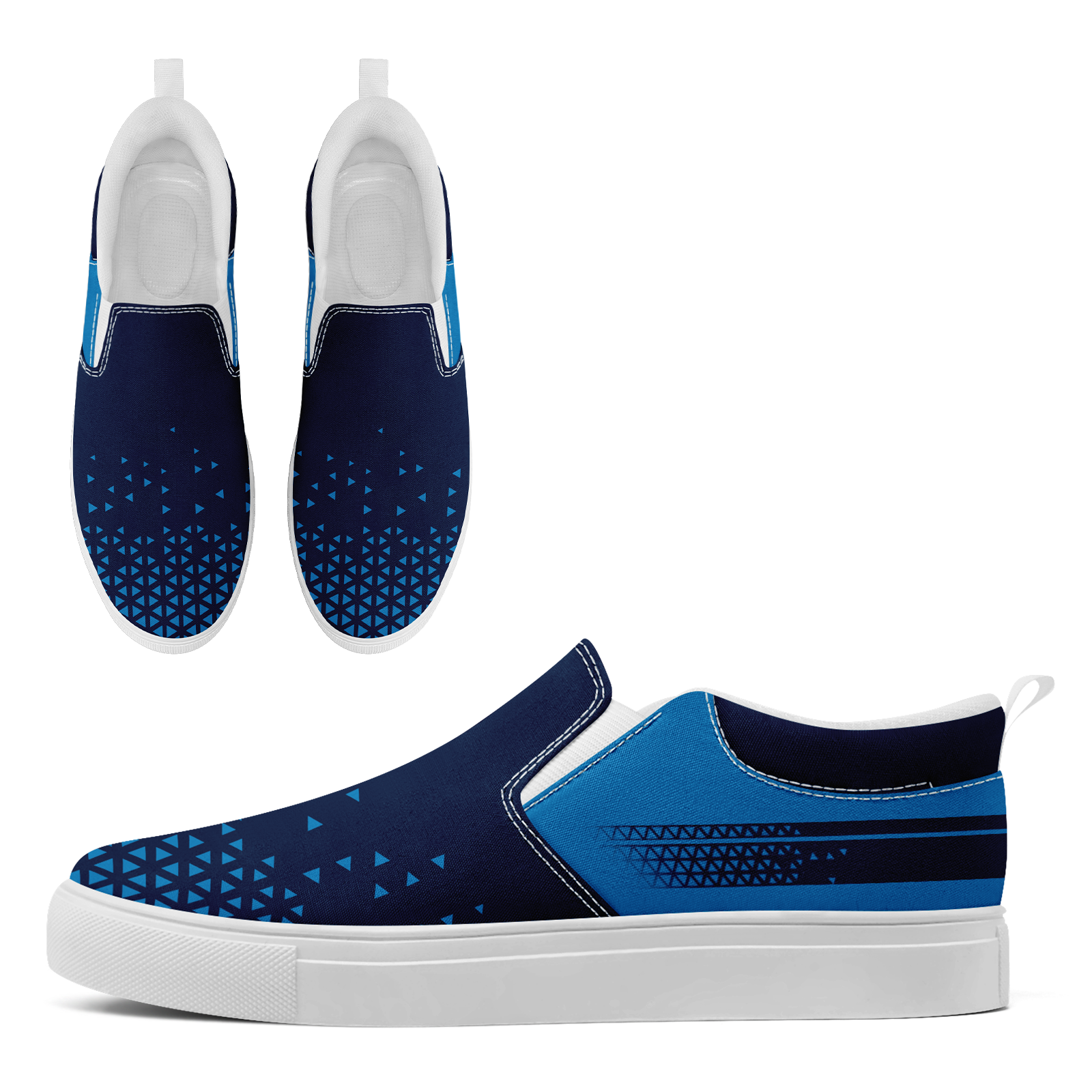 Custom Personalized Slip-On Canvas Sneakers for Men & Women - Handmade Breathable Comfortable Shoes for Casual Wear, Walking & Travel - FN071 E023042