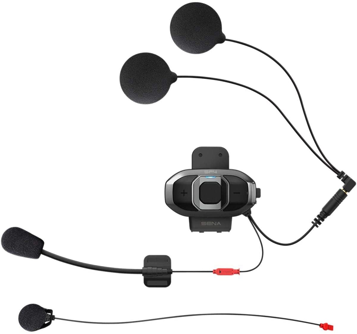 Sena SF4-02 Motorcycle Bluetooth Headset with Dual Speakers & 4-Way Intercom - Perfect for Group Rides, Touring & Adventure Motorcycling