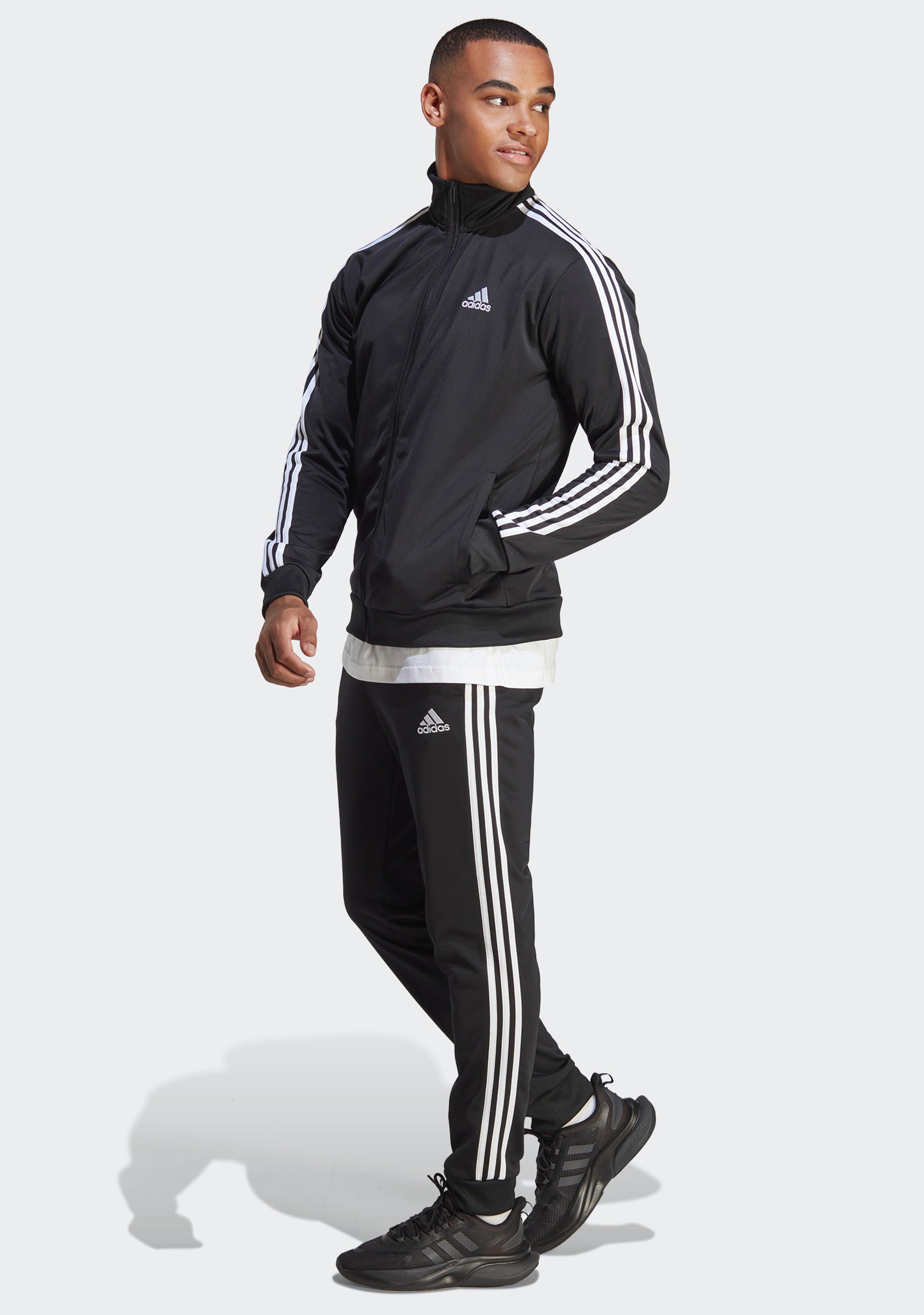 Adidas Men's Primegreen Essentials 3-Stripes Track Jacket - Lightweight Running & Gym Workout Hoodie for Training & Casual Wear