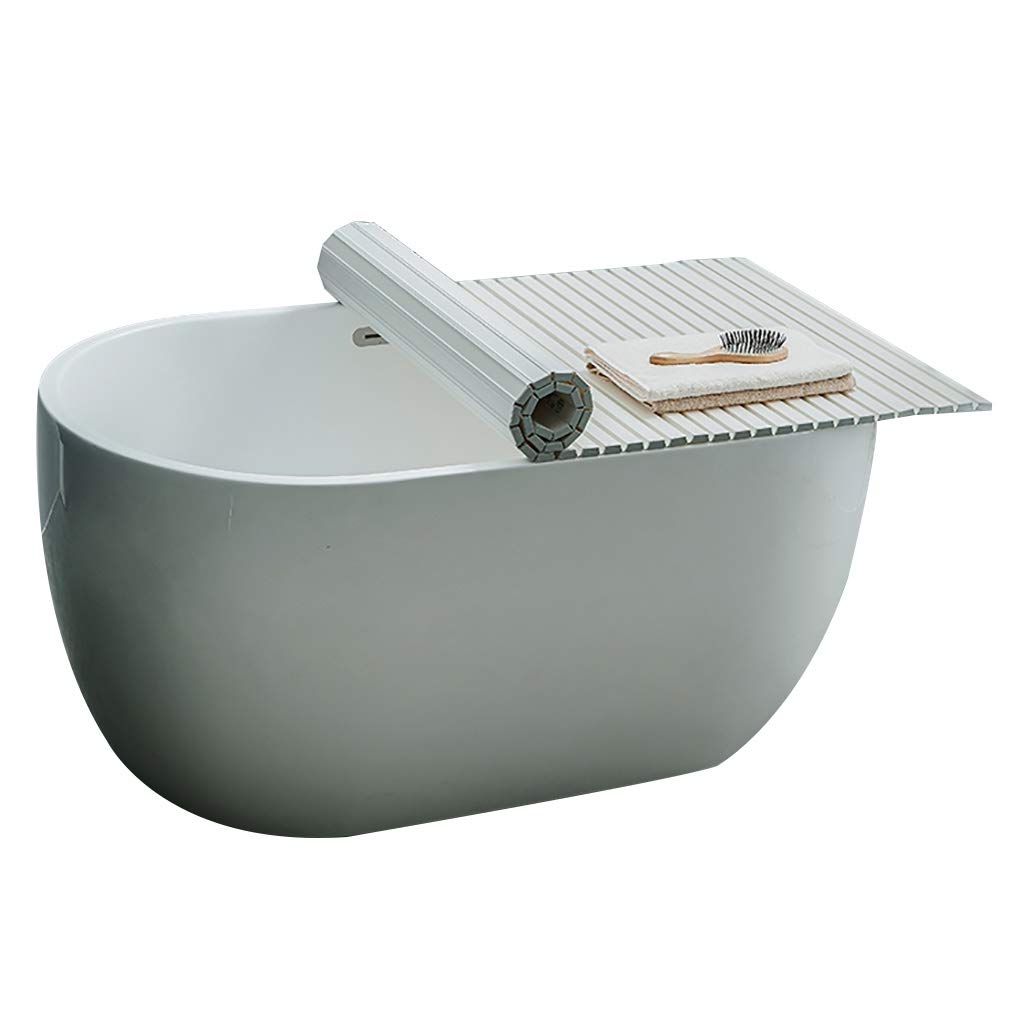 White Bathtub Cover - Anti-Dust Folding PVC Bathtub Insulation Cover for Bathroom Protection | Dustproof & Heat Retention Solution for Home Spa & Bathroom Storage