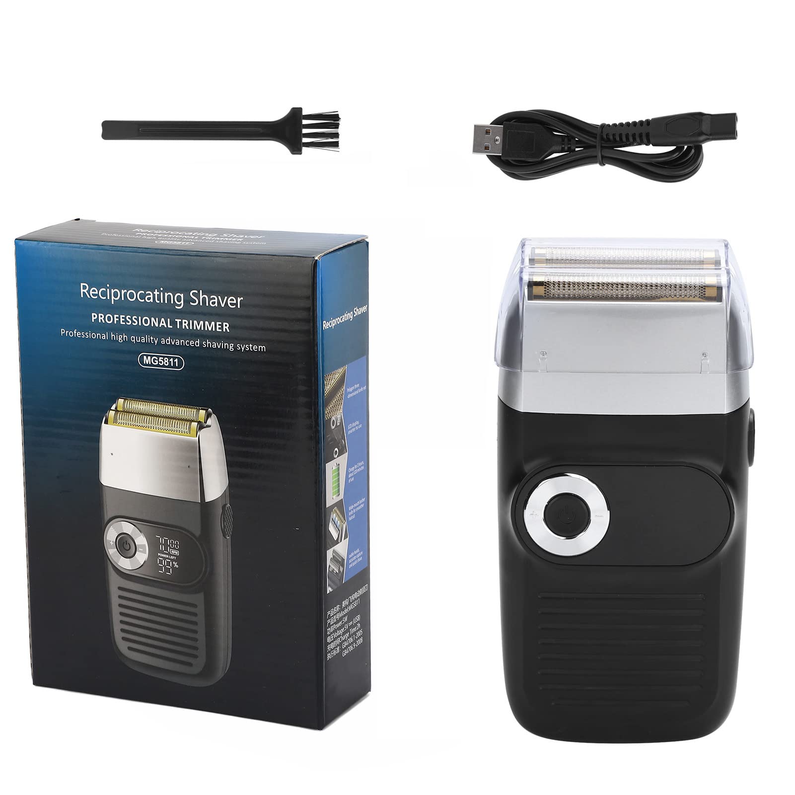 Premium Electric Razor for Men - Rechargeable Foil Shaver with LCD Display for Smooth Face, Beard & Head Shaving | Perfect for Travel, Home & Gym Use