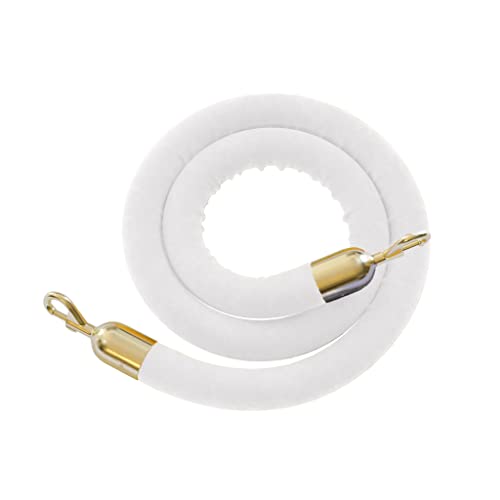 White Rope With Polished Brass Snap Ends