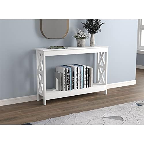 Safdie Console Table - Sturdy & Elegant Entryway Table for Hallway, Living Room & Behind Couch - Easy to Assemble Narrow Sofa Table - Perfect for Small Spaces & Home Decor