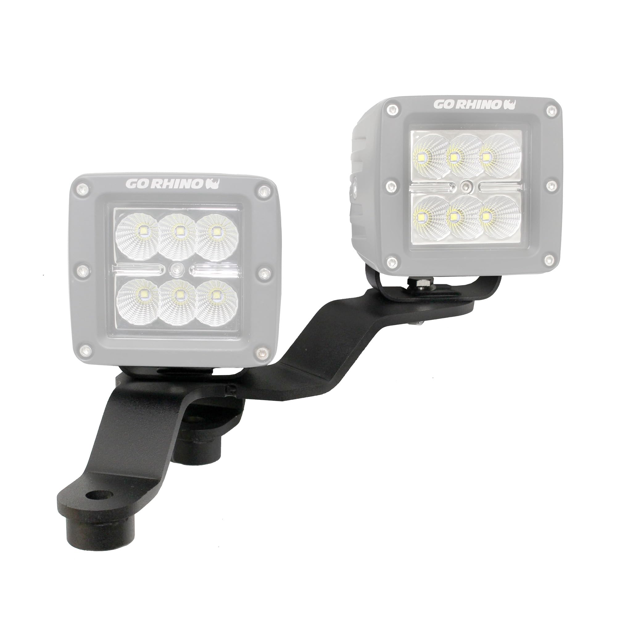 Go Rhino XE Windshield Cowl LED Light Mounts for Dual 3x3 LED Cubes - Textured Black Steel (730231T) | Fits 2018-2024 Jeep Wrangler JL/JLU & 2020-2024 Gladiator JT (Excludes Mojave) | Off-Road Lighting Upgrade for Trail & Night Driving