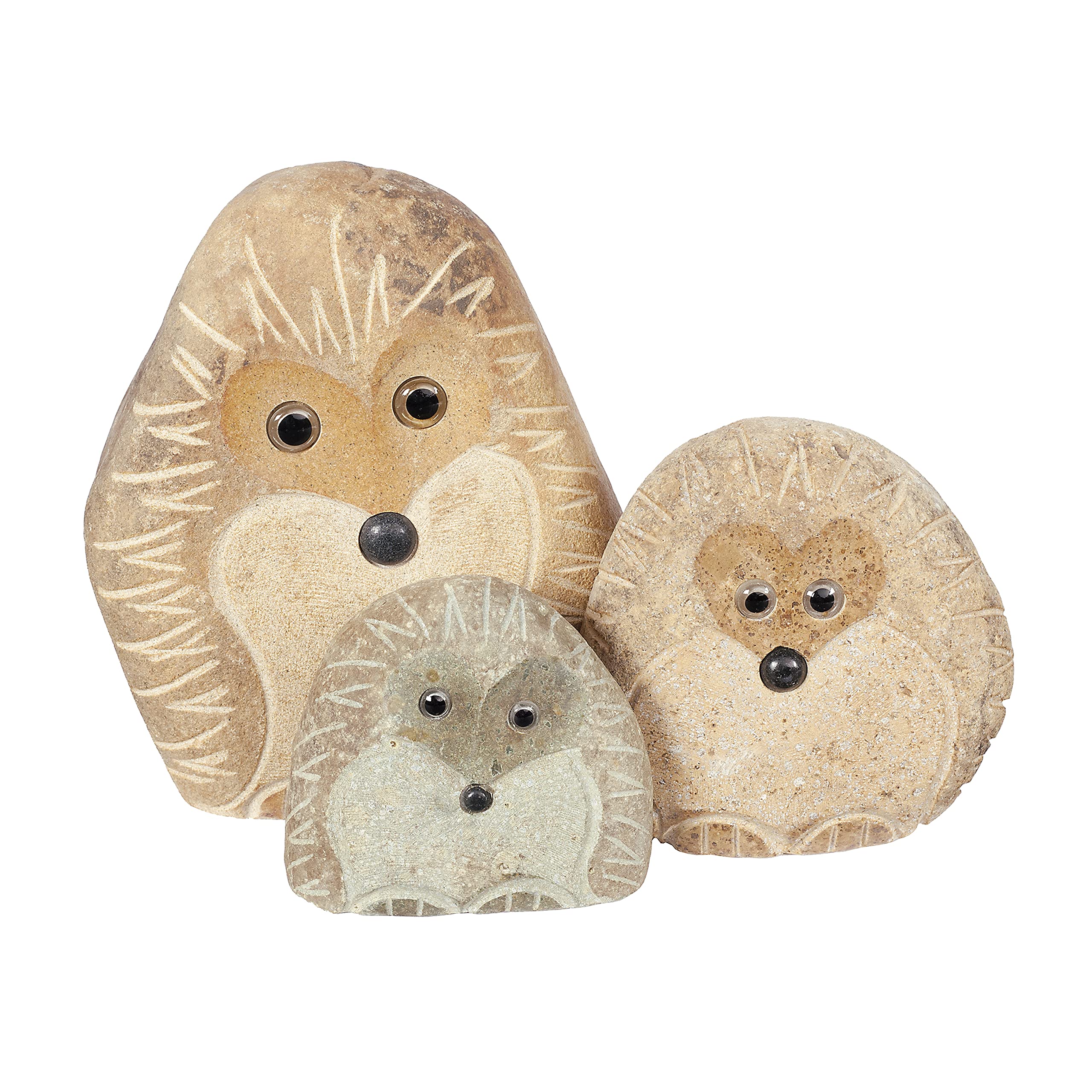 Small 3 Standing Hedgehog Family Pack - Cute Home Decor for Shelf Display, Nursery Room & Garden Decorations