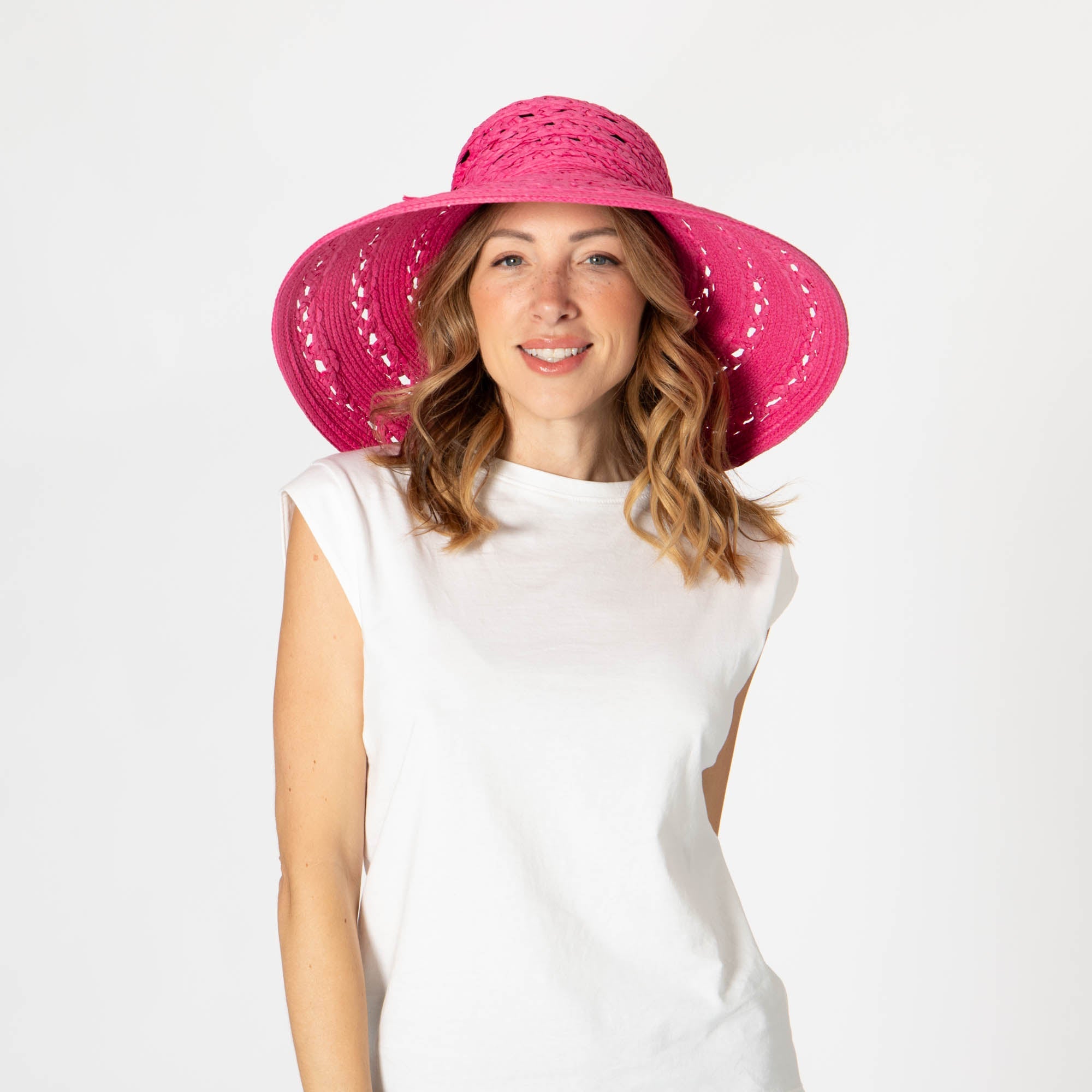 Sierra Round Crown Wide Brim Sun Hat for Women - UPF 50+ UV Protection Summer Beach Hat - Fashionable Sun Hat for Outdoor, Travel, and Gardening