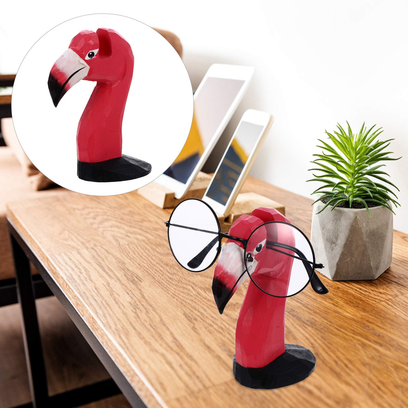 BESPORTBLE Wooden Animal Glasses Stand - Eyeglasses & Sunglasses Holder for Desk Display - Cute Cartoon Glasses Keeper for Home, Office, and Gift Use