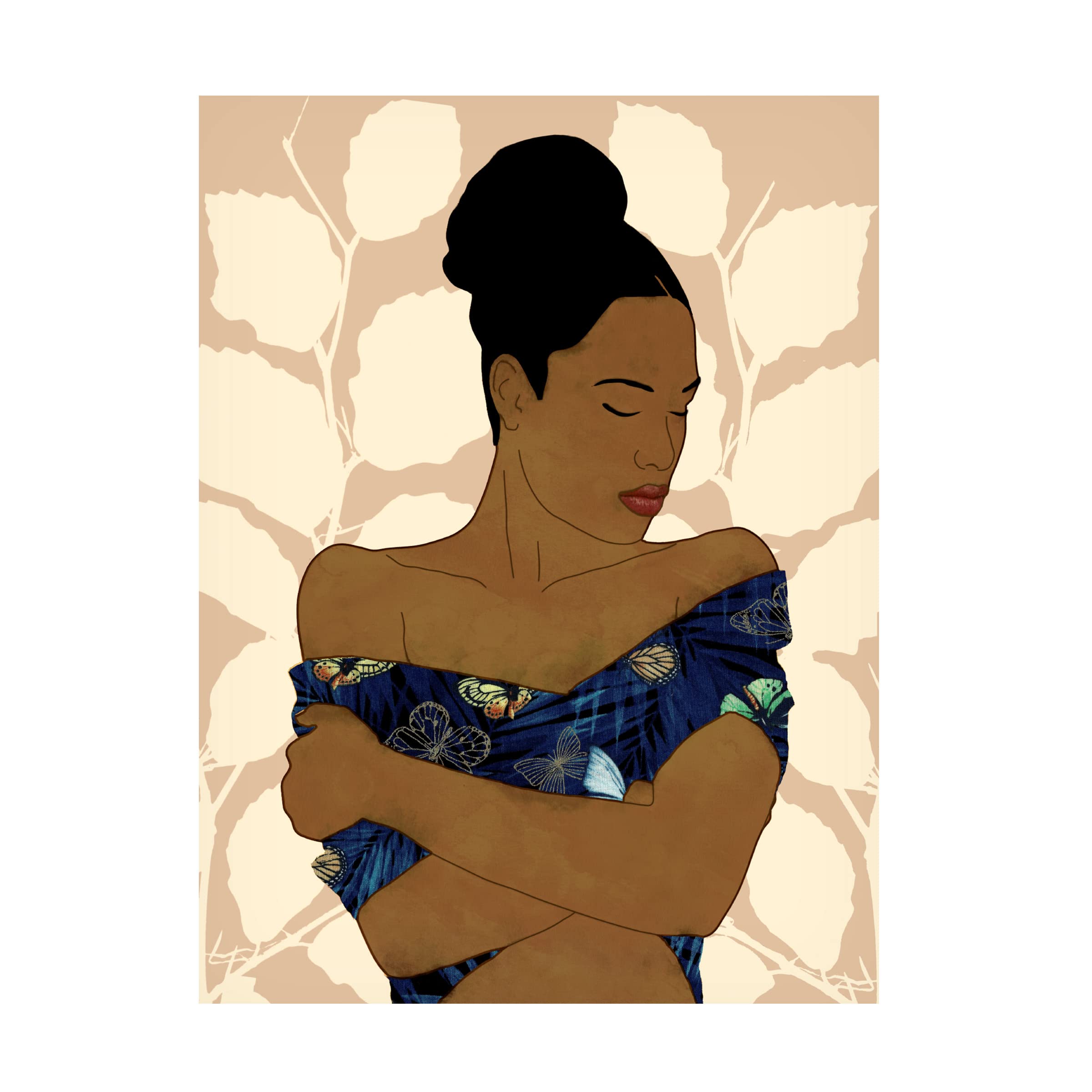Trademark Fine Art 'Ethnic Beauty II' Canvas Wall Art by Alonzo Saunders - Stunning Home Decor for Living Room, Bedroom & Office