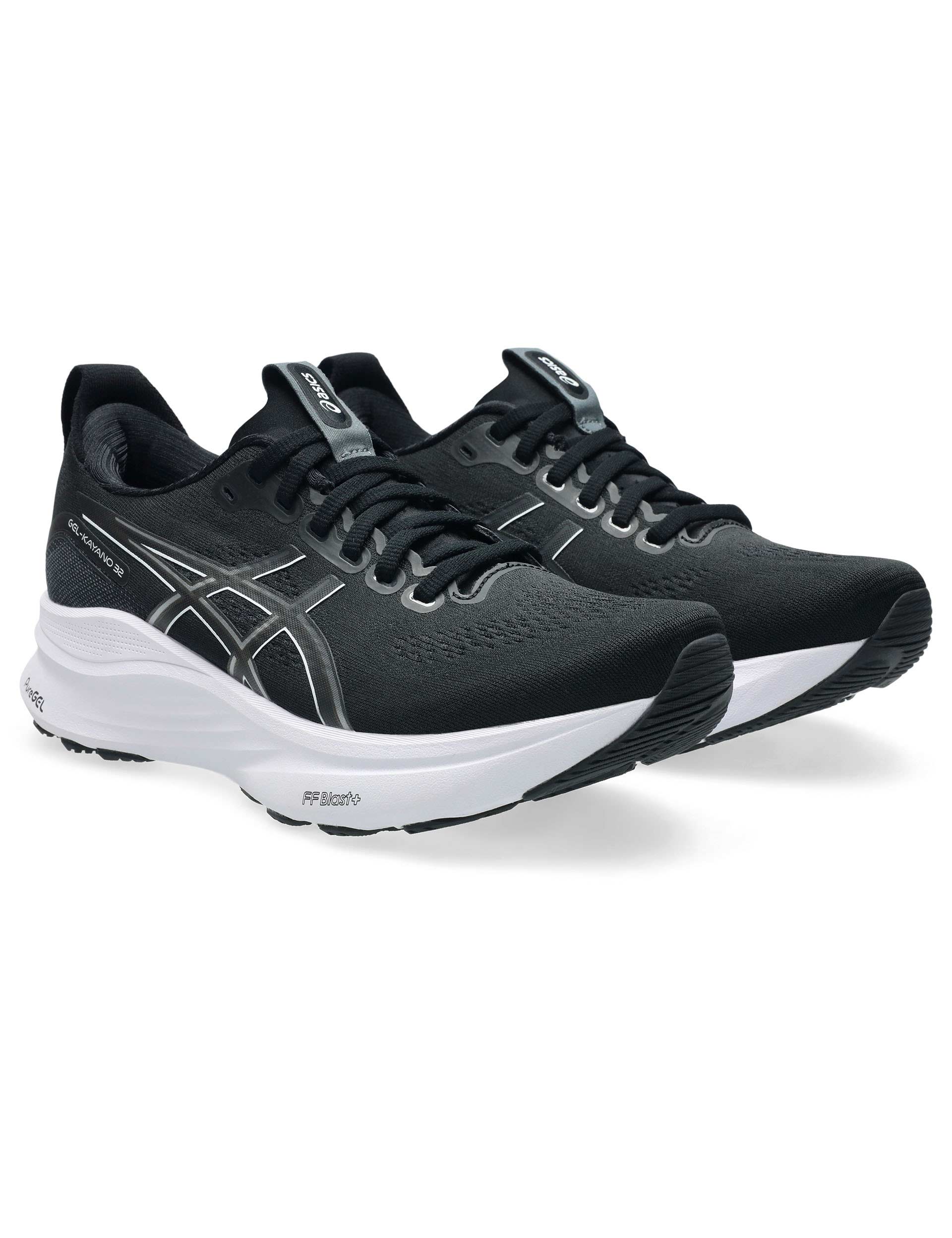 ASICS Gel Kayano 32 Running Shoes for Men & Women - Black/White - Premium Cushioning & Stability for Long Distance Running, Jogging, Gym Workouts & Daily Wear
