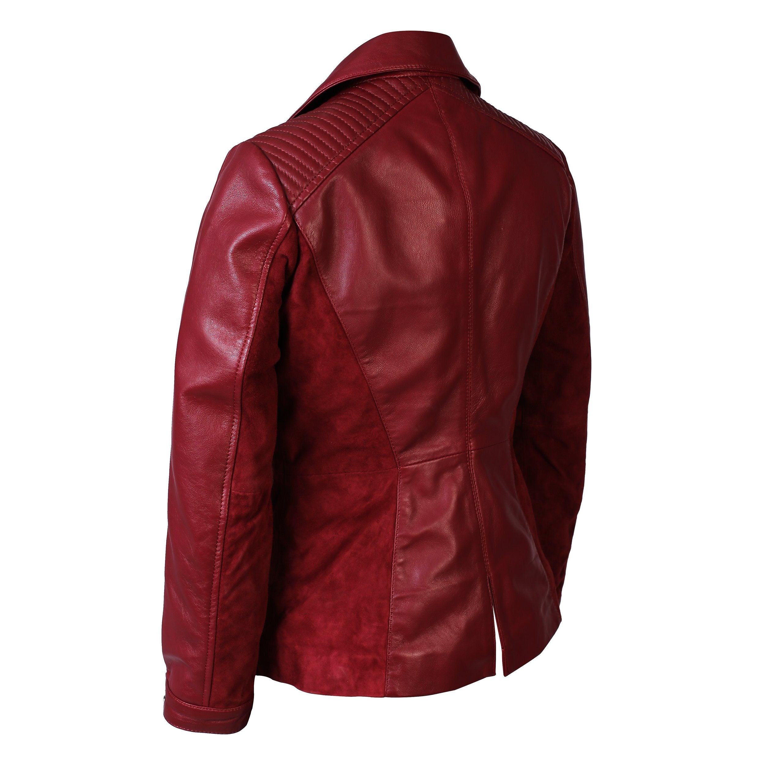 Women's Myrcella Suede Leather Blazer Jacket - Elegant Faux Suede Coat for Office, Dinner & Special Occasions