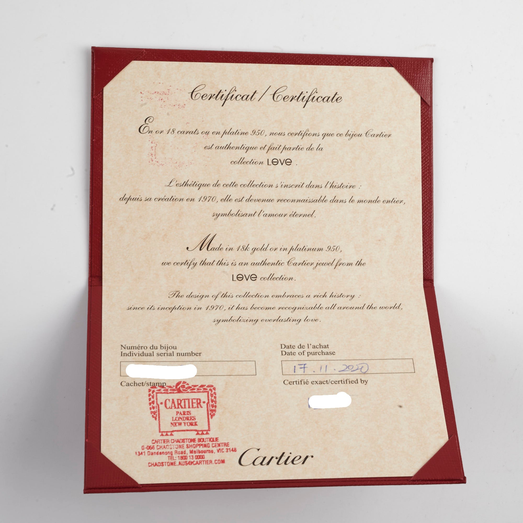 Authentic Cartier Love Bracelet Size 17 in 18K Yellow Gold - 2020 Collection | Luxury Jewelry for Women, Anniversary & Wedding Gifts