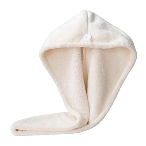 FublousRR5 Hair Drying Cap - Soft Microfiber Shower Cap & Turban for Women - Quick Dry Bath Towel Head Wrap Hat (White) - Perfect for Salon, Home Hair Care & Travel