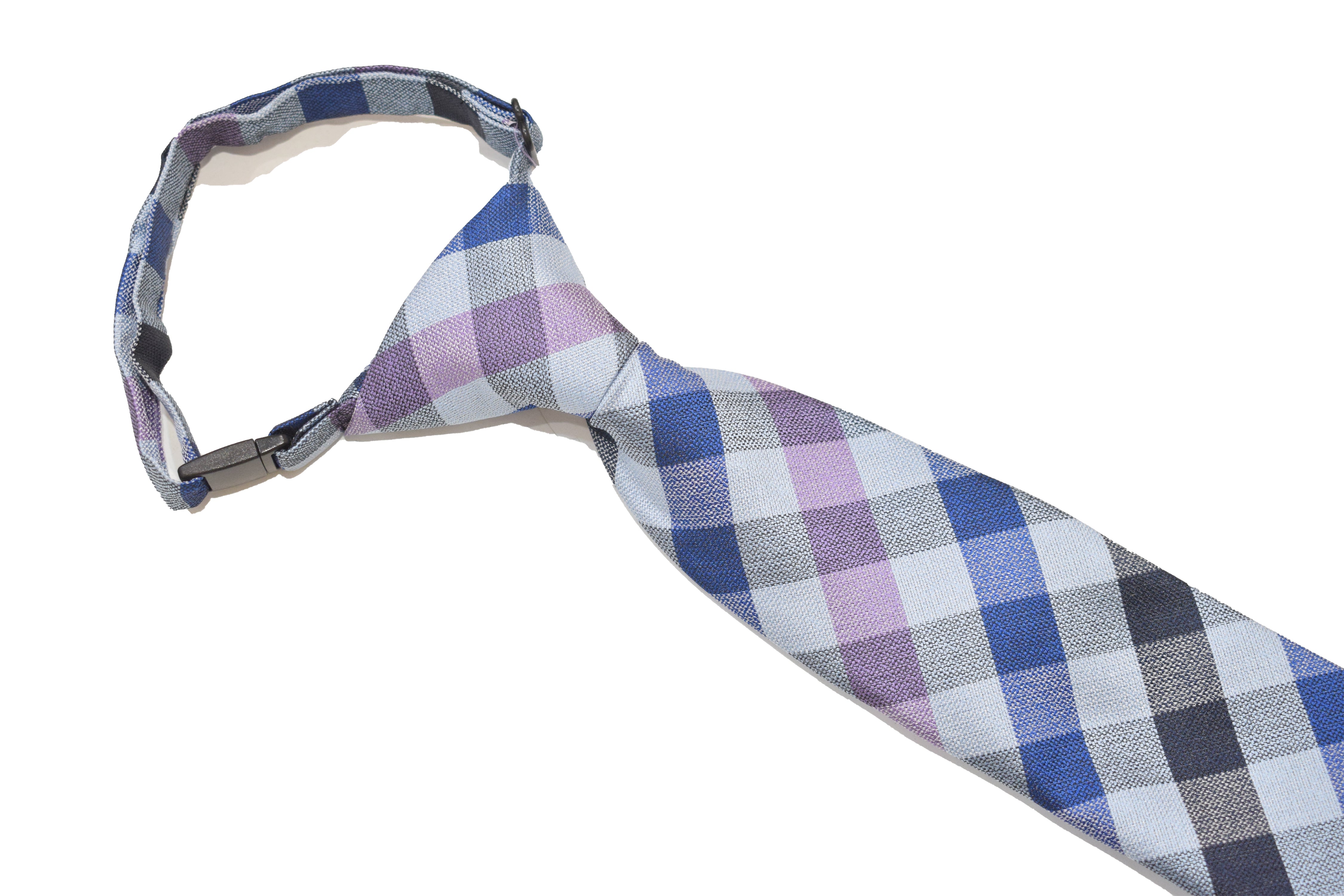 Stylish Boys Neck Tie - Pink Multi Checkered Pattern Formal Tie for Kids | Perfect for School, Weddings & Special Occasions