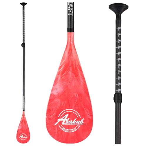 Carbon Fiber Shaft & Red Wave Print Plastic Blade