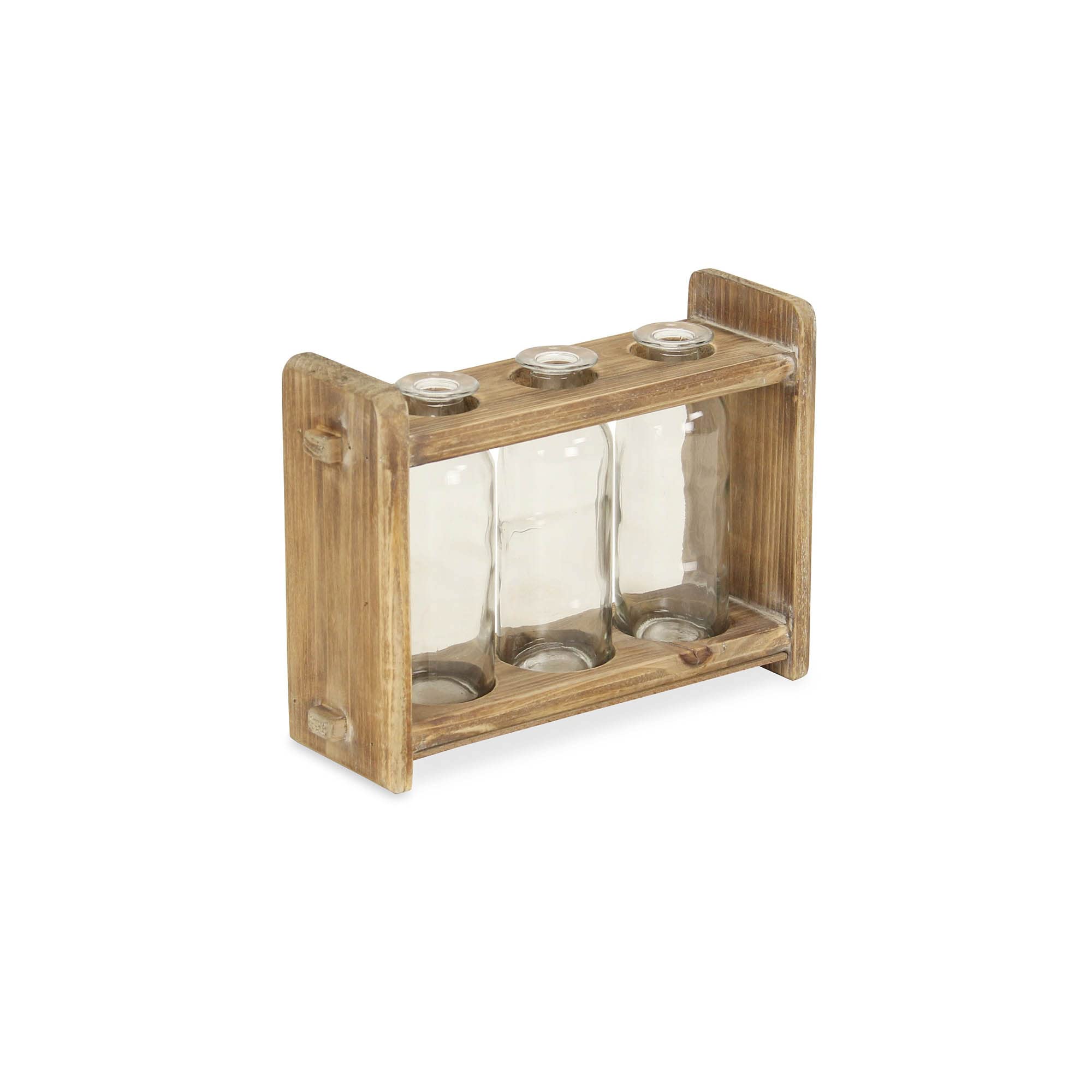 Modern 3-Bottle Wooden Rack Home Decor - Elegant Wine & Liquor Display Shelf for Living Room, Dining Table, Bar Counter Decoration