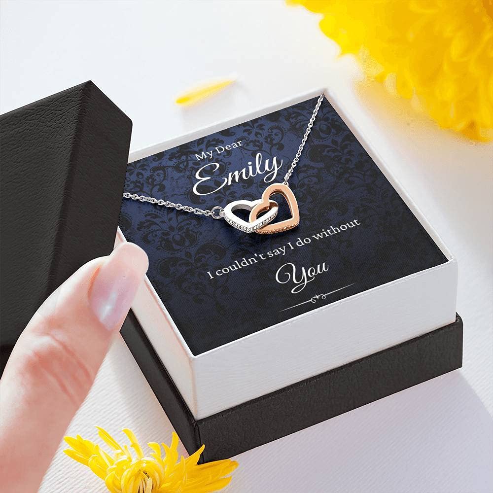 Personalized Heart Necklace - Handmade Bridesmaid Gift for Weddings & Proposals
