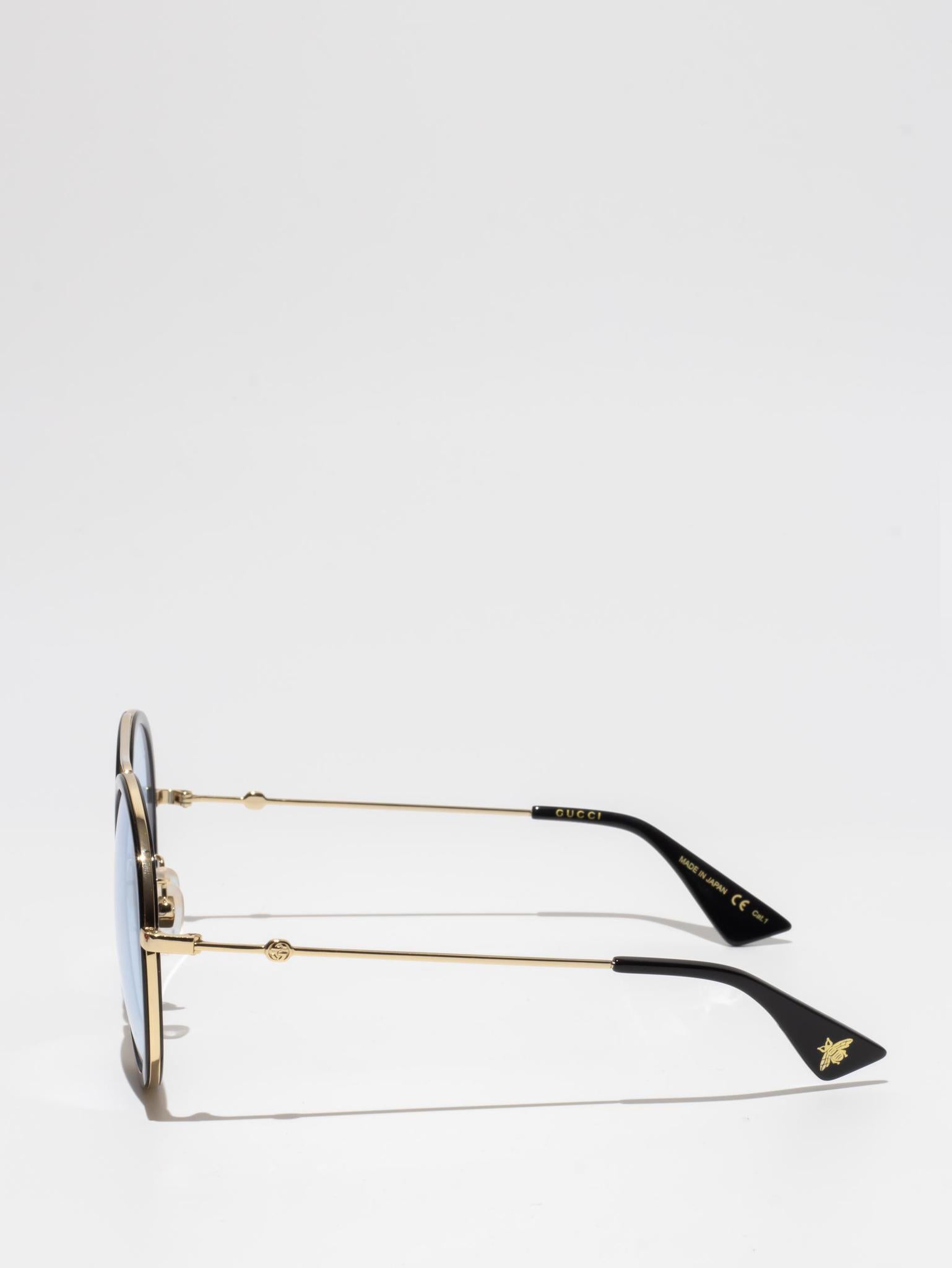 GUCCI GG0061S 009 Gold & Black Sunglasses for Women - Luxury Designer Shades for Beach, Driving & Outdoor Fashion