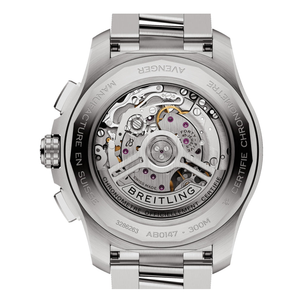 Avenger B01 Chronograph 44mm Blue Dial Stainless Steel Bracelet Men's Watch - Perfect for Business, Casual & Formal Occasions