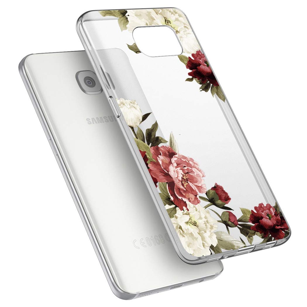 Samsung Galaxy S7 Case - Clear Soft TPU Shockproof Protective Phone Cover with Blossom Flower Design for Women & Girls | Perfect for Everyday Use, Work, and Travel