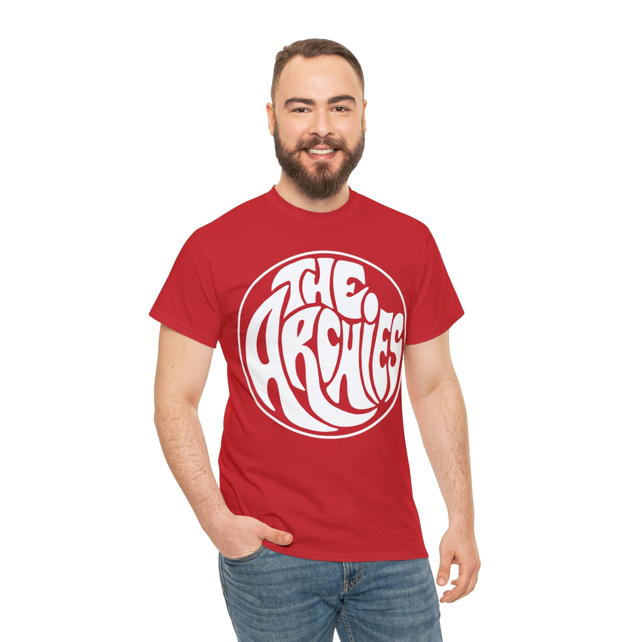The Archies Band Circle Design Unisex Heavy Cotton T-Shirt - Vintage Music Tee for Casual Wear & Concerts