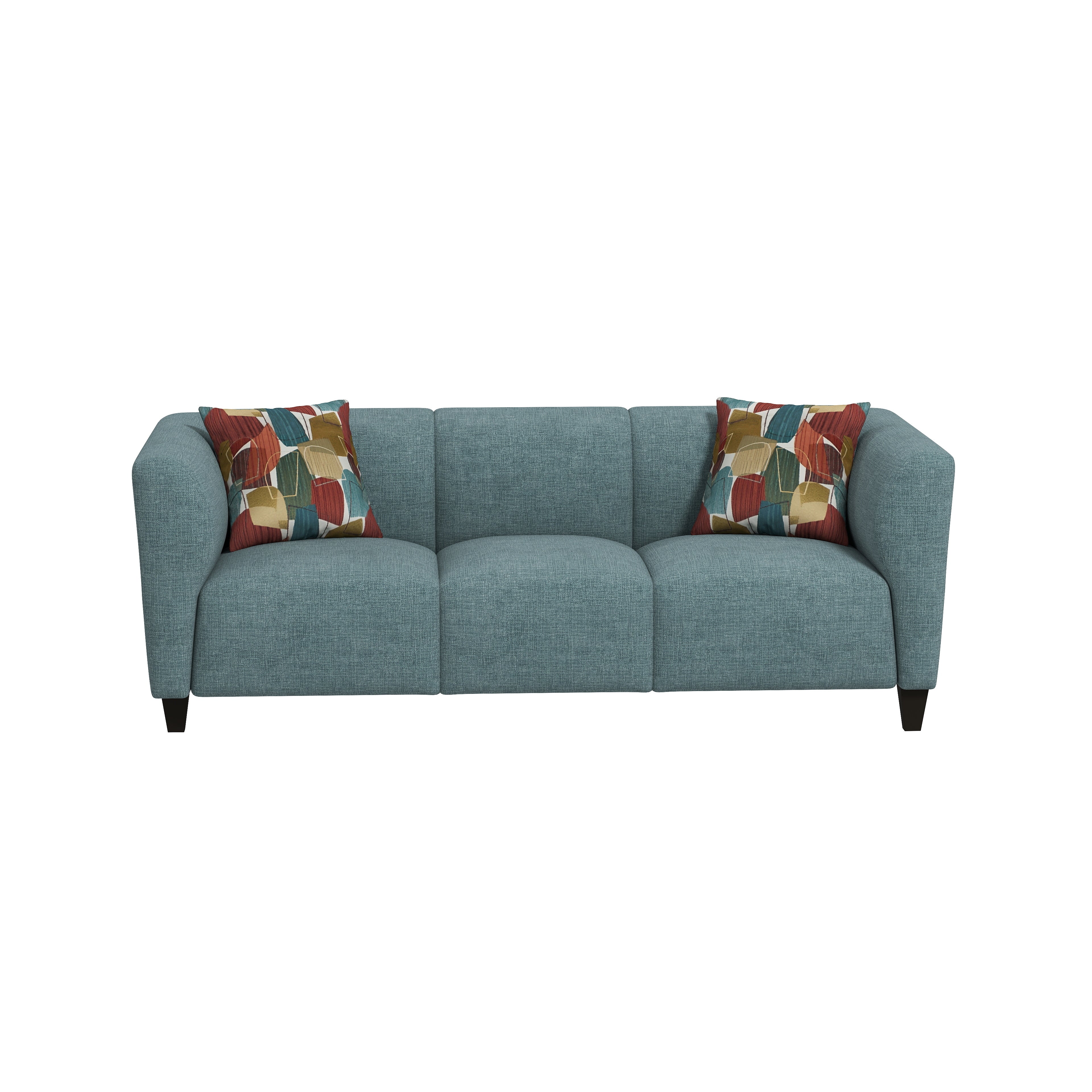 Roundhill Furniture Della Upholstered Stationary Sofa - Modern Living Room Couch with Soft Fabric, Comfortable Seating for Home, Office & Lounge Spaces