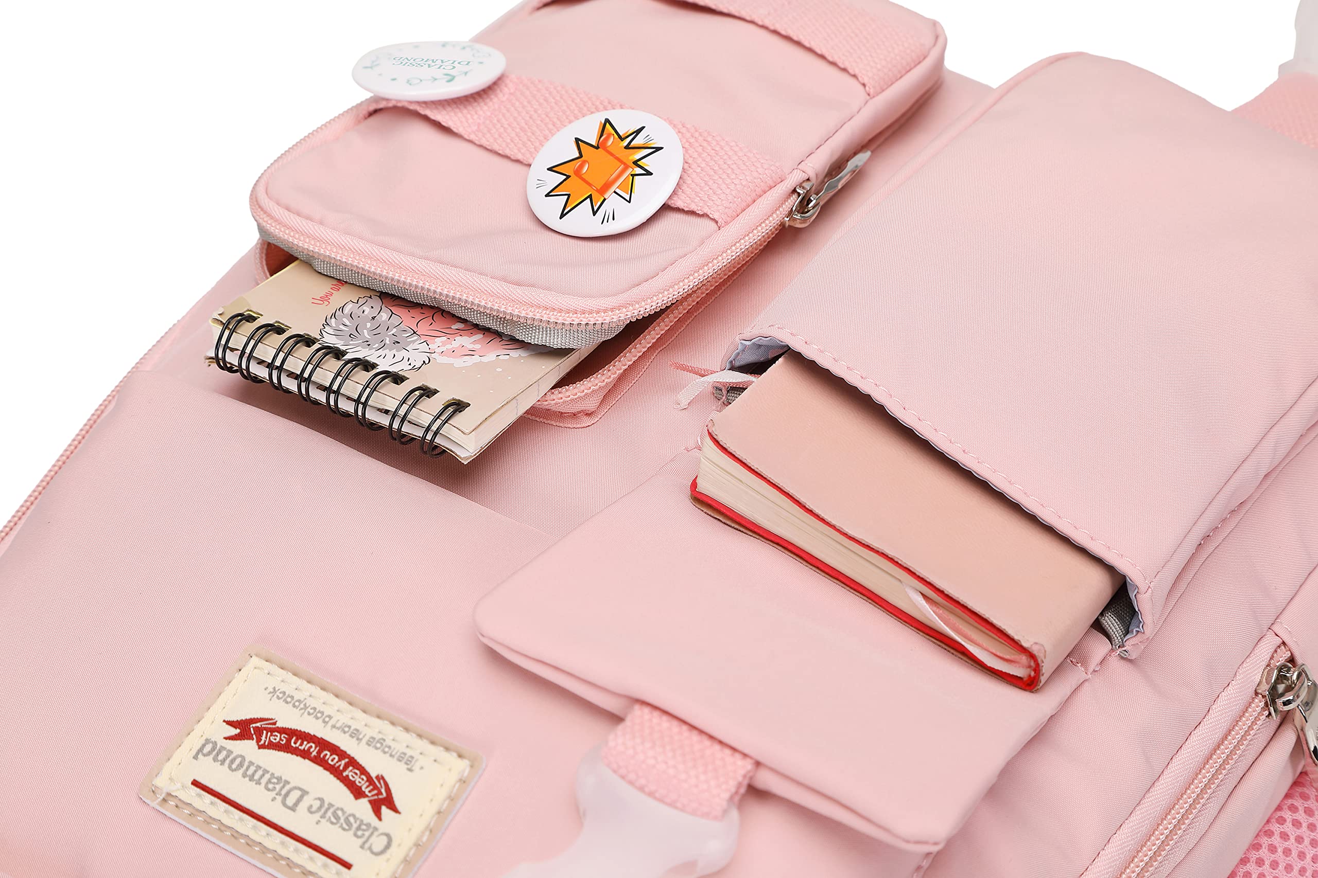 Cute Pink Anime School Backpack for Girls - Lightweight Laptop Bookbag for Teens & College Students - Perfect for School, Travel & Daily Use