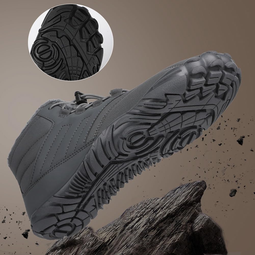 Orgonite Men's & Women's Winter Snow Boots - Insulated Waterproof Hiking Shoes with Anti-Slip Sole | Fur Lined Trekking Boots for Backpacking, Snow Walking & Outdoor Activities | Lightweight Warm Winter Shoes for Camping & Daily Use