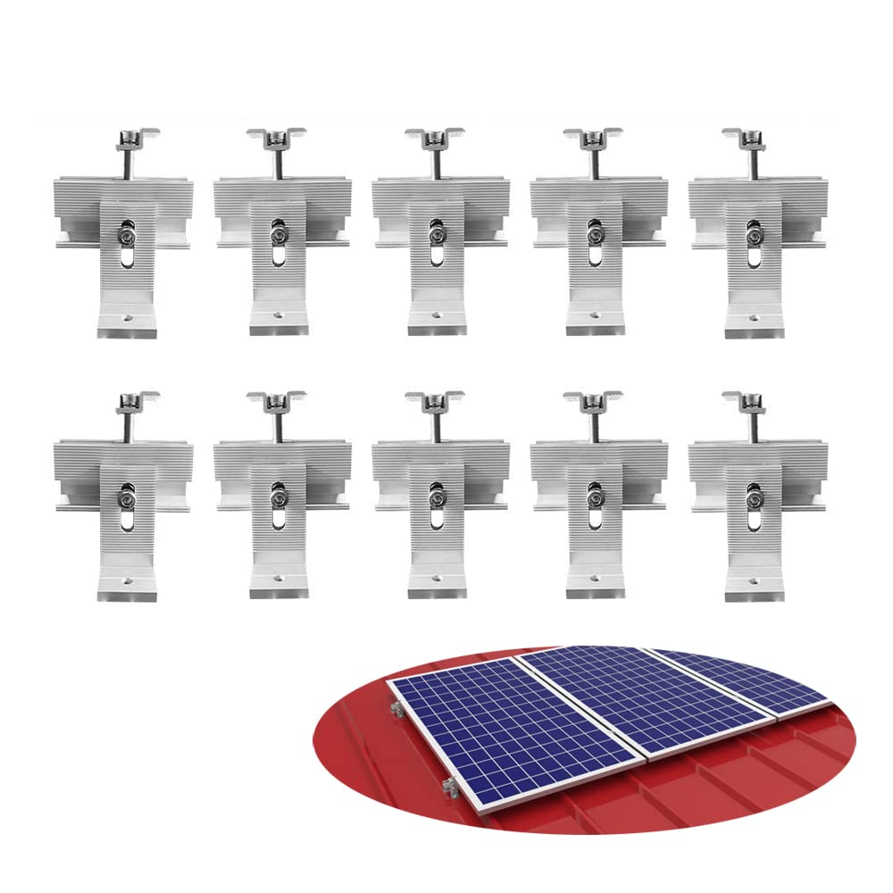 Roof Solar Panel Installation Kits - Complete Mounting Bracket System for 1-4 Solar Panels | Durable Roof Mounting Brackets for Home & RV Solar Energy Solutions | Perfect for Residential & Off-Grid Power Systems
