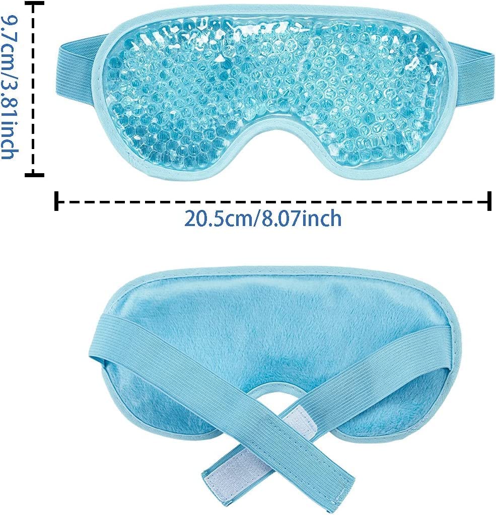 Zorzel Reusable Cooling Gel Eye Mask for Puffy Eyes & Dark Circles Relief - Soft Plush Cold Compress for Migraine, Stress & Tired Eyes - Perfect for Office, Travel & Home Relaxation