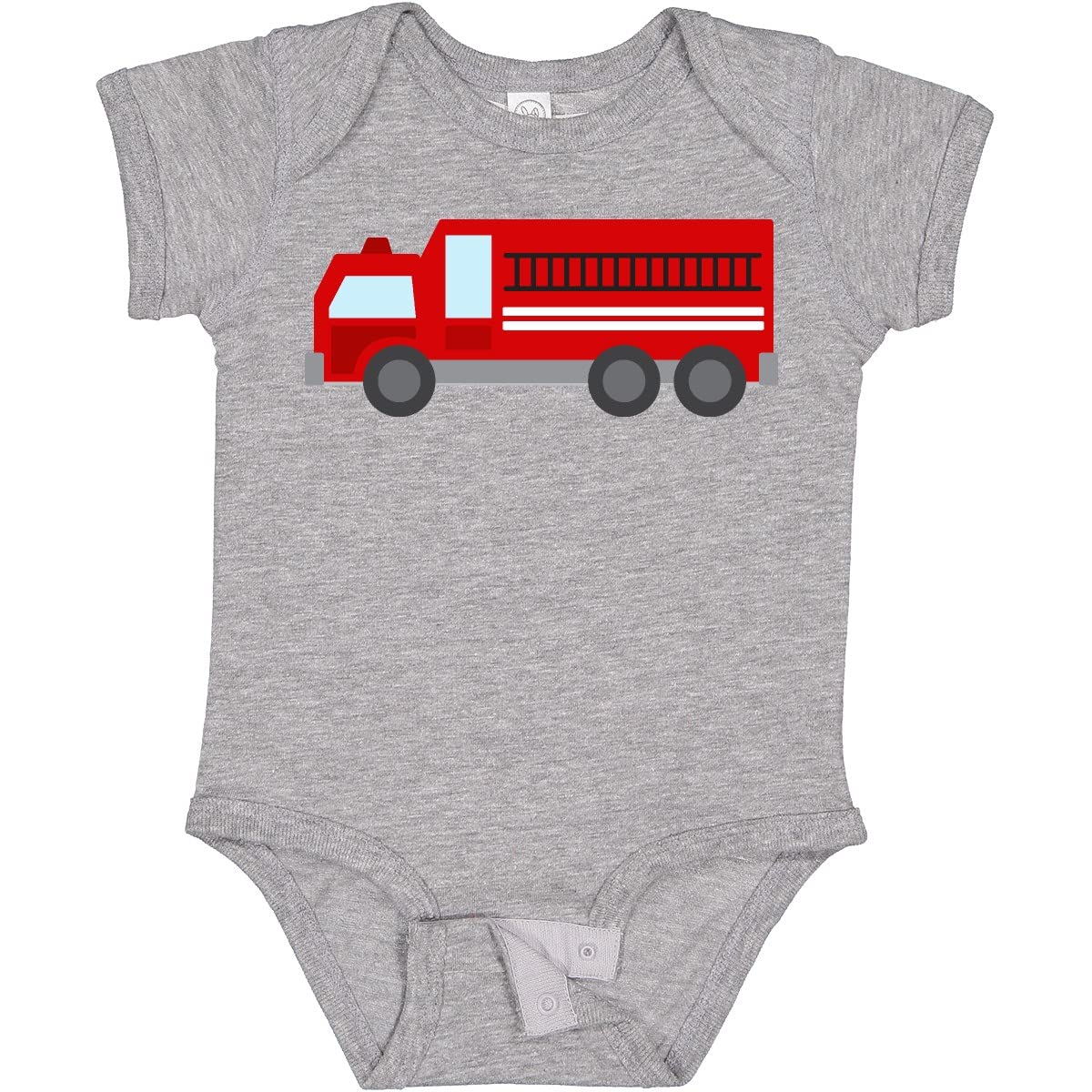 Inktastic Fire Truck (Red) Baby Bodysuit - Soft Cotton Onesie for Infants & Toddlers - Perfect for Firefighter Theme Parties, Playdates & Everyday Wear
