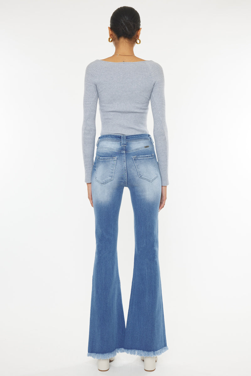 Sian High Rise Flare Jeans for Women - Vintage 70s Inspired Stretch Denim Pants - Perfect for Casual Outfits, Date Nights & Retro Fashion Looks