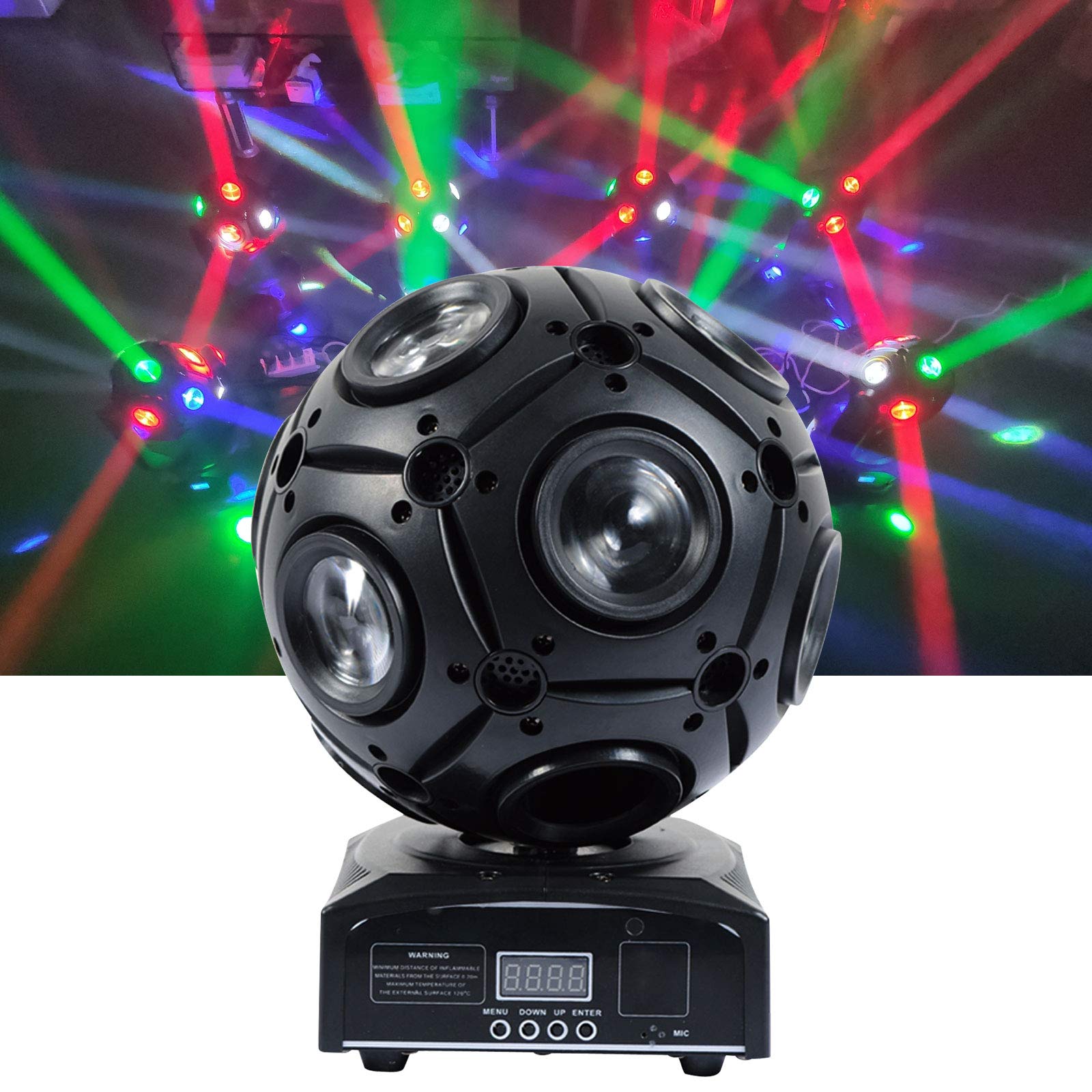 4-in-1 RGBW LED Disco Stage Light - 9x12W DJ Party Lighting with Rotating Effects for Birthday Decorations, Bar Events, Karaoke & Nightclub Shows | Perfect for Dance Floors, Weddings, and Stage Performances