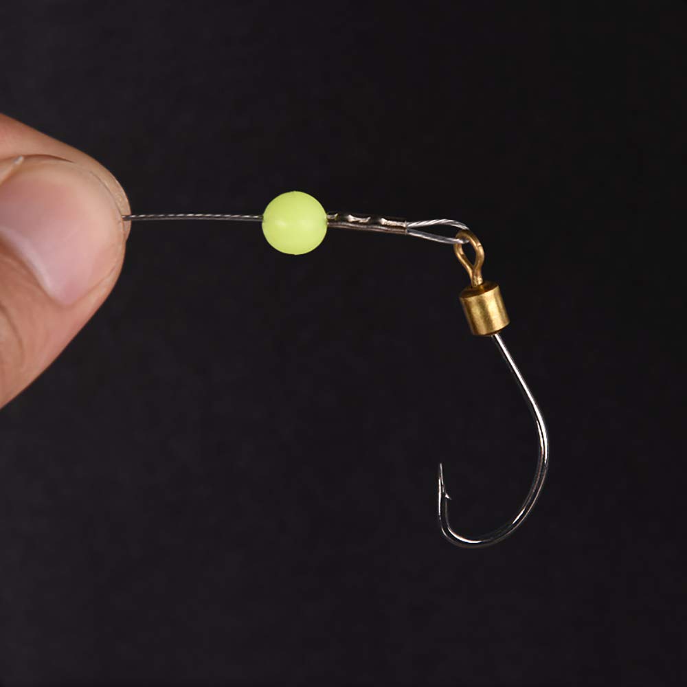 Premium Stainless Steel Fishing Hook Line with Rolling Swivel & Barb Hooks - Strong Wire Leader Rigs for Saltwater, Freshwater, and Ice Fishing - Ideal for Bass, Trout, and Catfish Angling Adventures