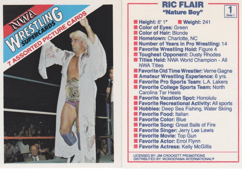 1988 Wonderama International NWA Wrestling Superstars Complete Set (343+7x Lists, Header) Near Mint Condition - 2022 Value $1000 | Rare Collectible for Wrestling Fans & Memorabilia Enthusiasts
