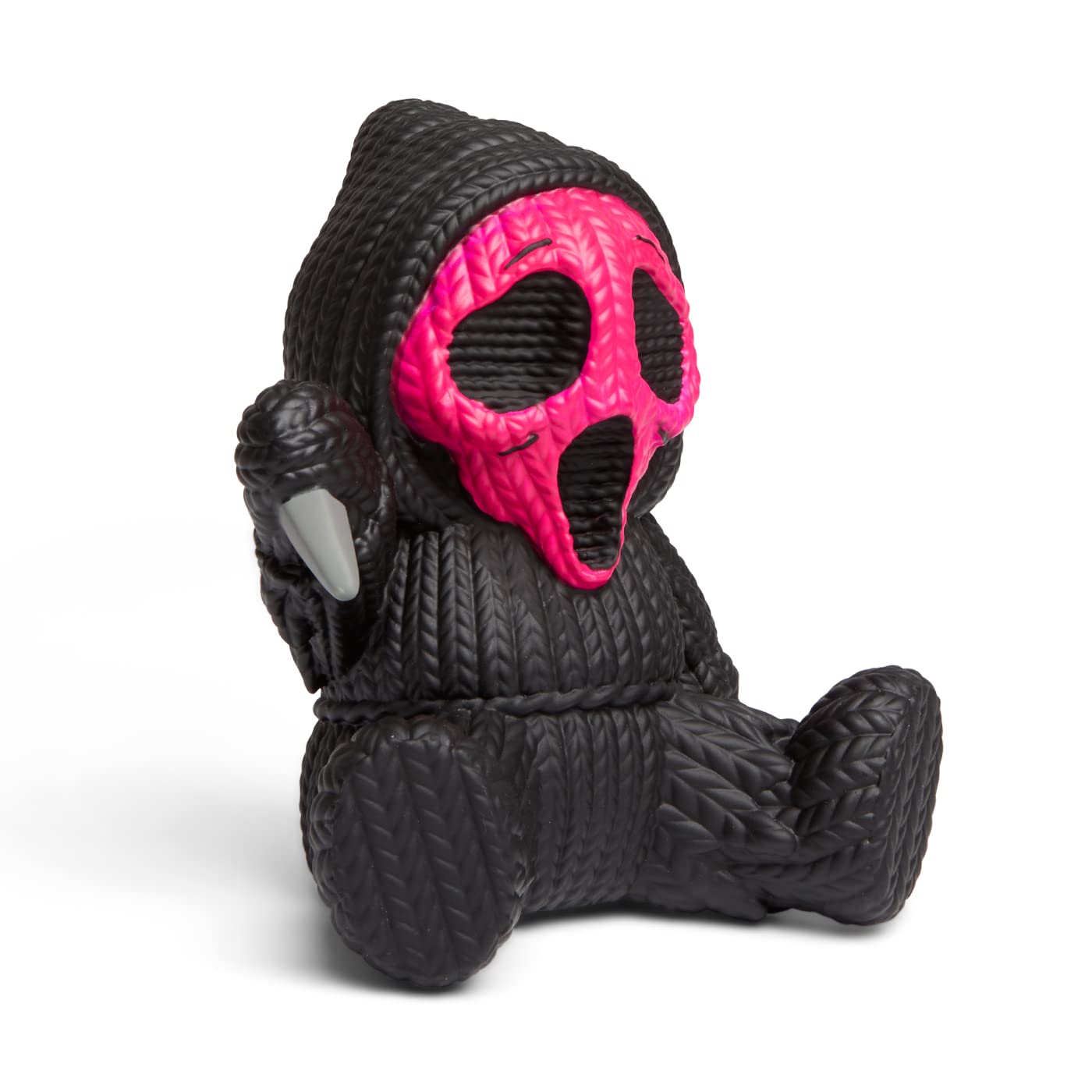 Limited Edition Fluorescent Pink Ghost Face #081 - Handcrafted Robot Art for Halloween Decor, Cosplay & Collectibles