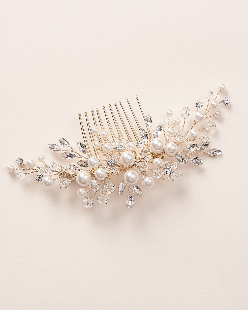 Emmy Floral Comb Hair Accessories for Women - Elegant Bridal Hair Clips, Wedding Hair Pins, Boho Hair Jewelry for Special Occasions & Everyday Wear