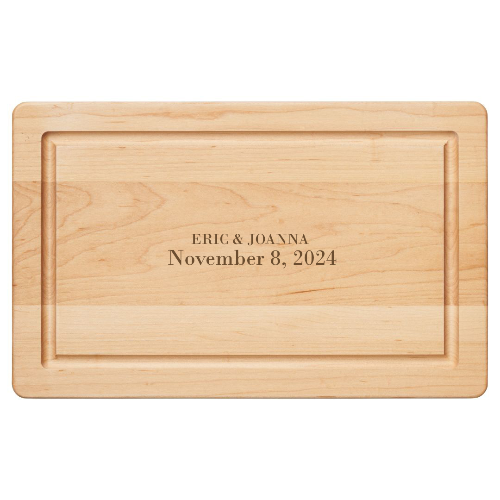 Personalized Maple Wood Cutting Board & Cheese Board Set - Engraved Custom Gift for Kitchen, Charcuterie, Entertaining & Serving - Perfect for Weddings, Housewarming & Holidays
