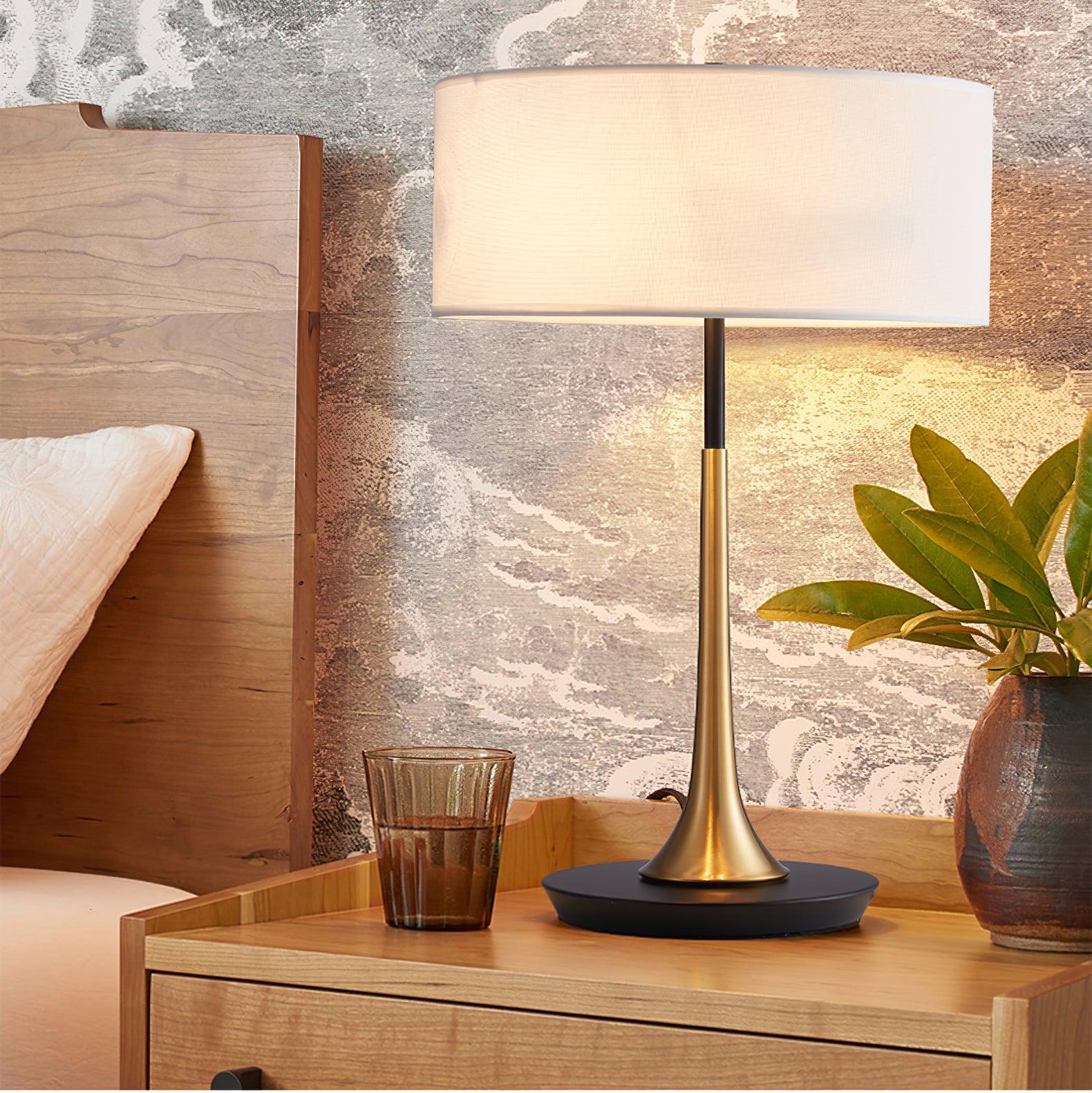 Modern Dana Table Lamp - Adjustable LED Desk Light for Home Office, Bedroom & Living Room - Stylish Nightstand Lamp with USB Port for Reading & Working
