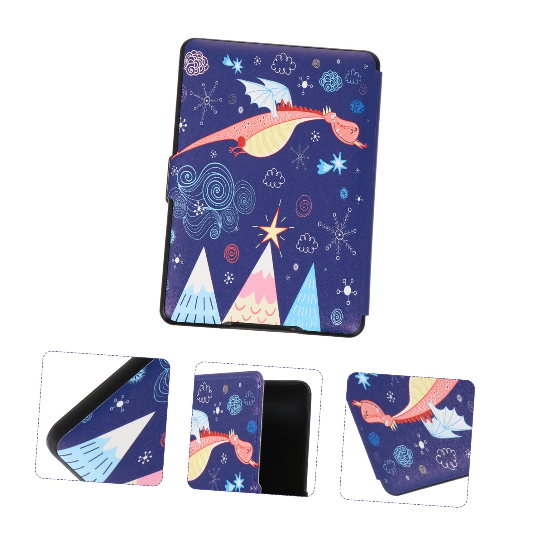 Angoily 2-Pack PU Leather Book Protective Cover for Kindle E-Reader - Auto Wake/Sleep Function - Perfect for Reading at Home, Travel, and Commuting