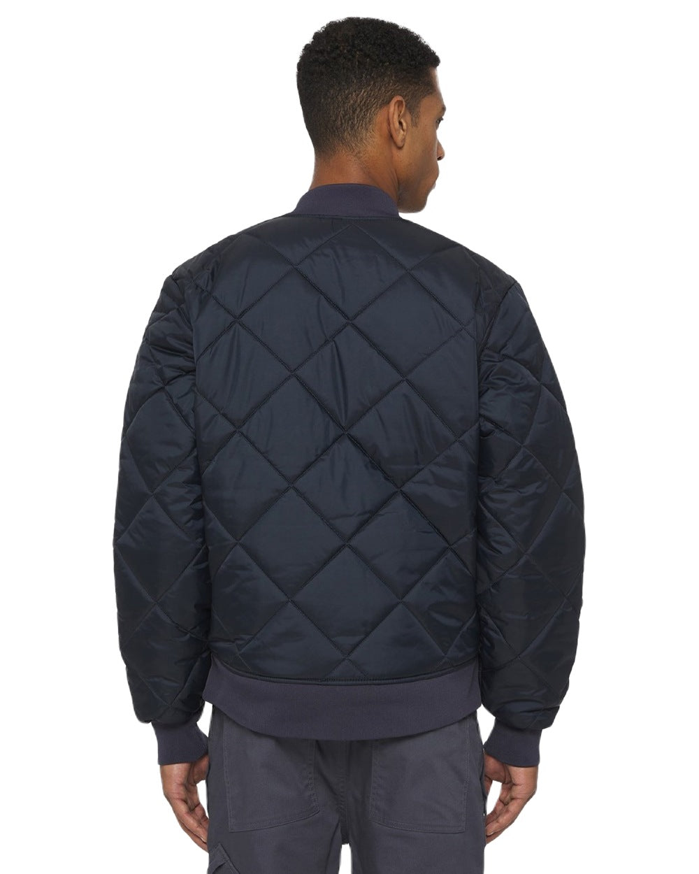 Dickies Men's Diamond Quilted Nylon Jacket - Lightweight Water-Resistant Work Jacket for Outdoor Activities & Casual Wear