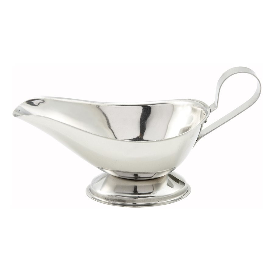 Winco 5 Oz Stainless Steel Gravy Boat - Perfect for Thanksgiving Dinner, Holiday Meals & Restaurant Serving