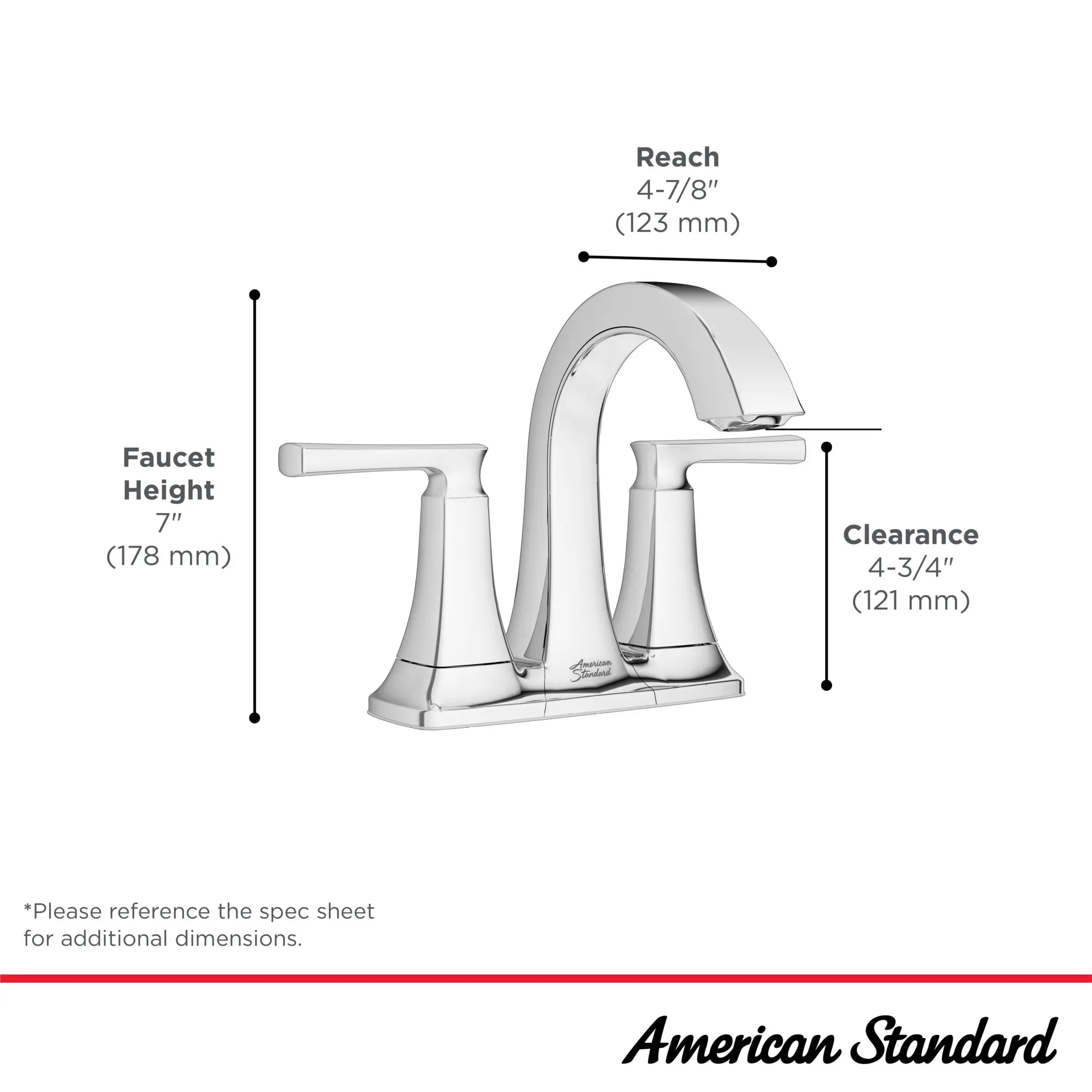 Belmeade 4 Inch Centerset Bathroom Faucet with Two Handles - Modern Water-Saving Design for Bathroom Sink, Vanity, and Powder Room Installation