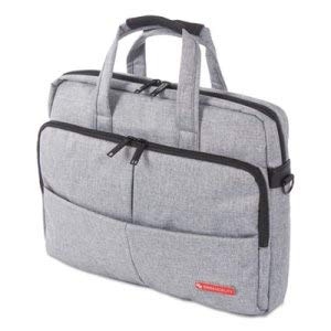 Premium Sterling Slim Briefcase for Laptops - Lightweight Gray Business Bag for Work, Travel & Office | Fits 15.6