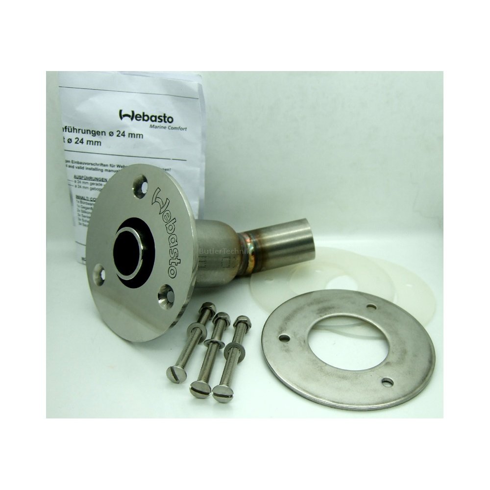 Webasto Marine Heater Exhaust Hull Skin Fitting 24mm (9018377A, 1320363A) - Perfect for Boat Heating Systems & Marine Engine Ventilation