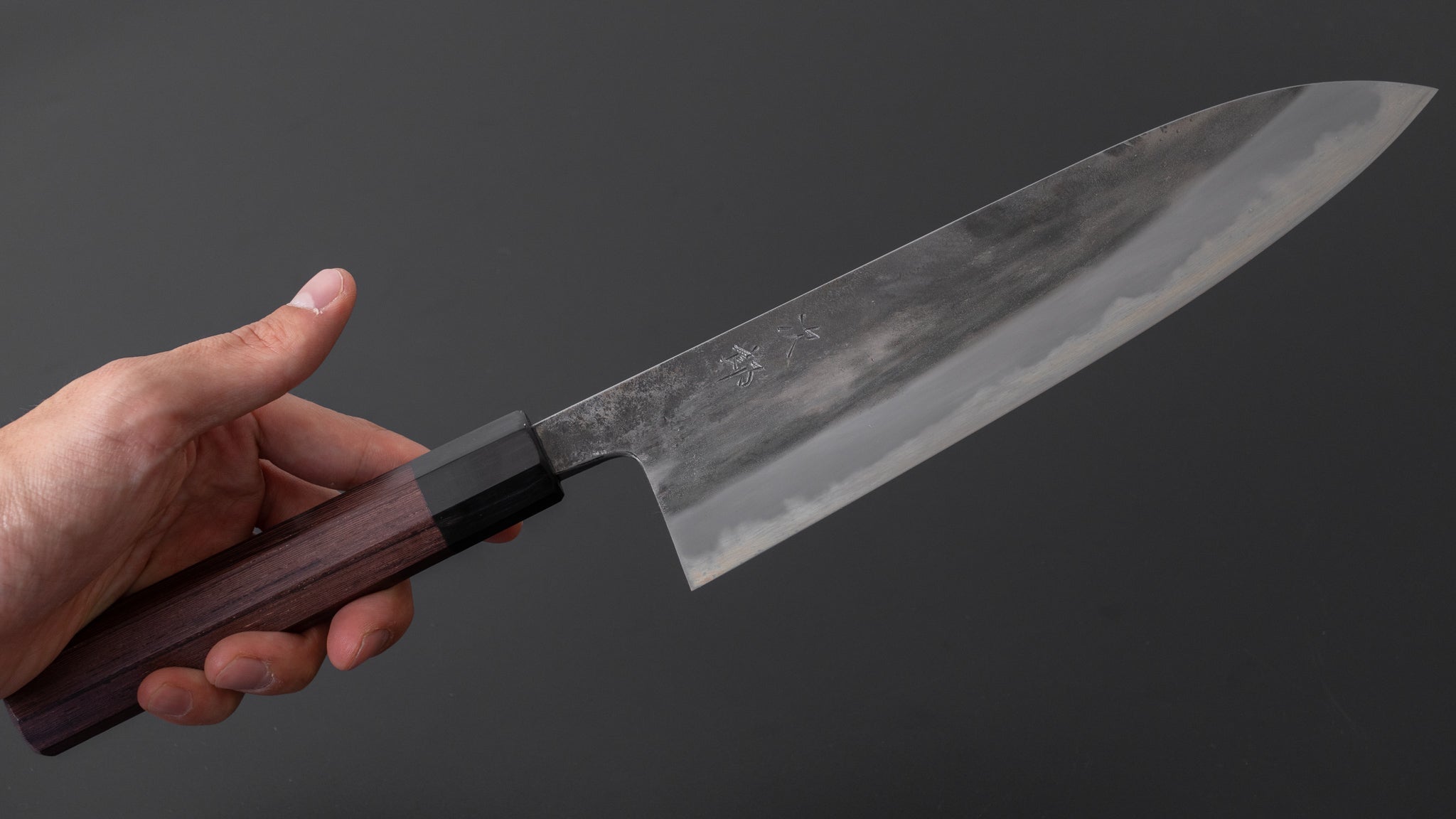 Premium Jiro Tsuchime Wa Gyuto 225mm Japanese Chef Knife with Taihei Tagayasan Handle - Perfect for Sushi, Meat Cutting & Professional Kitchen Use