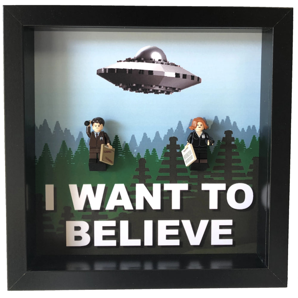 The X Files Custom Minifigures Display Frame - Perfect for Collectors & Home Office Decor