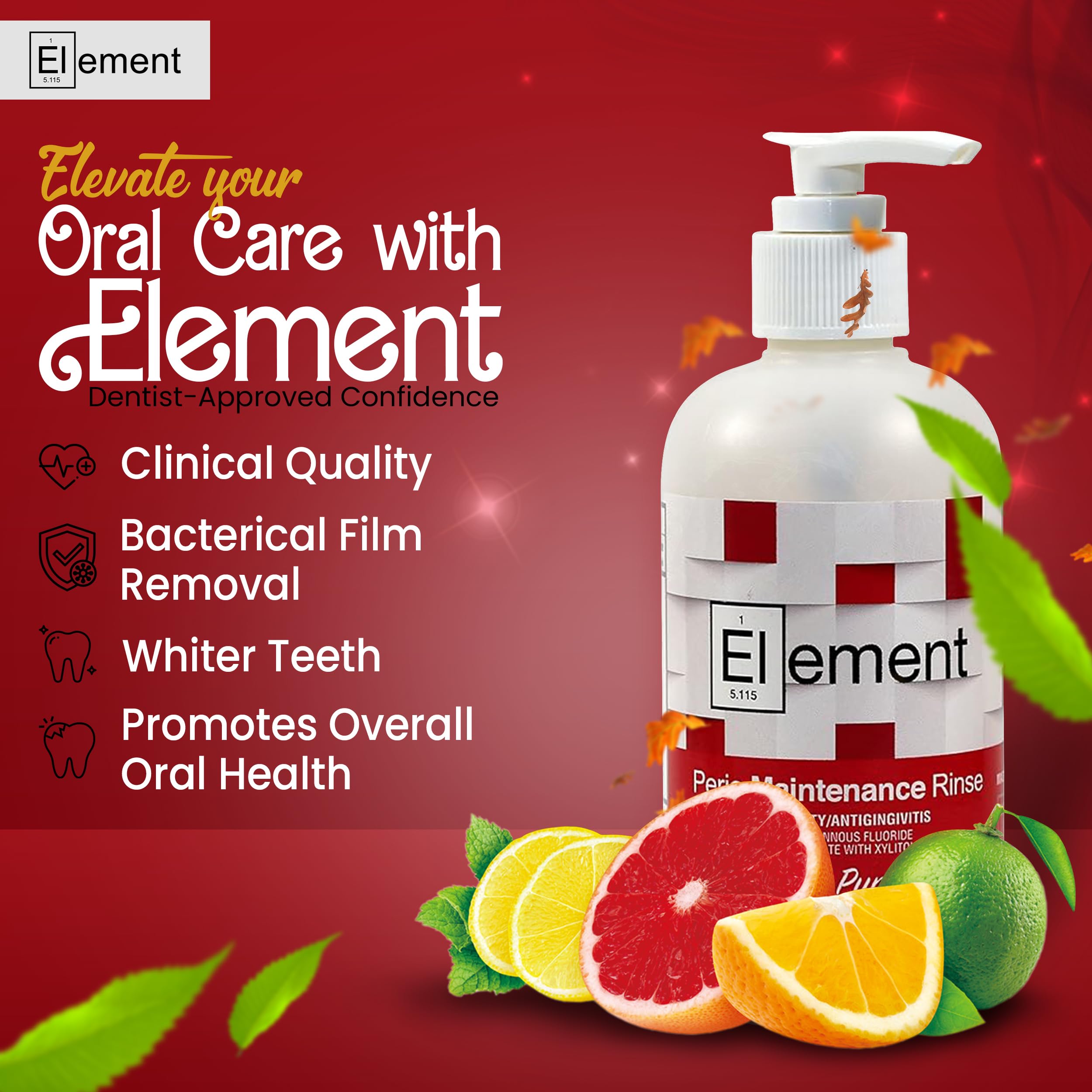 Stannous Fluoride Mouthwash 10 Fl Oz - 0.63% Antimicrobial Perio Rinse for Gum Health - Alcohol Free, Dye Free, Paraben Free - Refreshing Fruit Punch Flavor - Ideal for Daily Oral Care & Fresh Breath at Home or Travel
