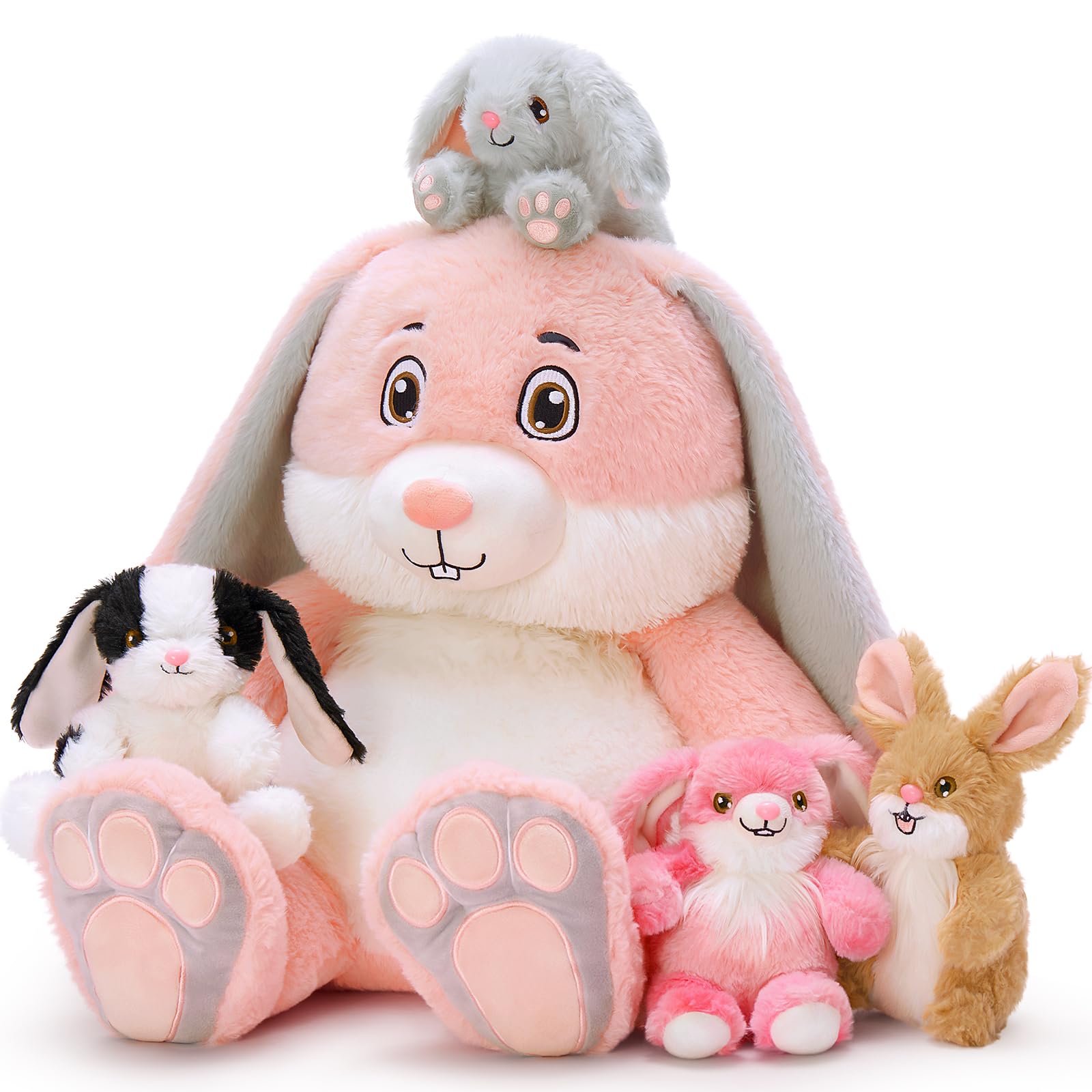 5Pcs Bunny Stuffed Animal Set - 18