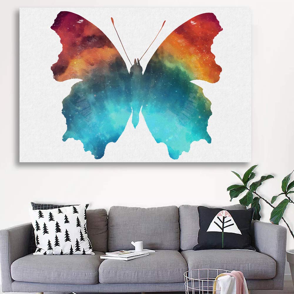 Beautiful Butterfly Giclee Canvas Wall Art - 32x48 Inches, Vibrant Home Decor for Bedroom, Living Room, Office & Nursery
